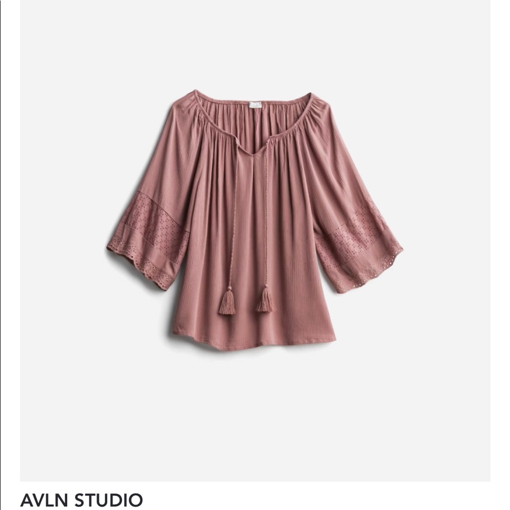 Stitch Dark Pink Lacy Blouse